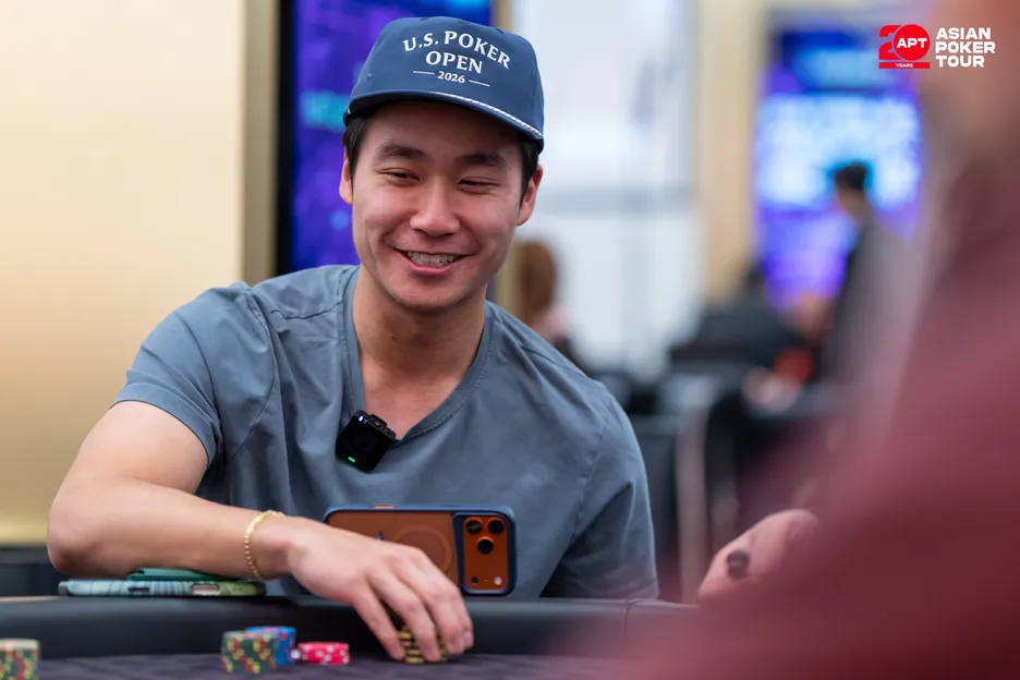 Ethan 'Rampage' Yau is one of the chip leaders in the $10K Super High Roller.