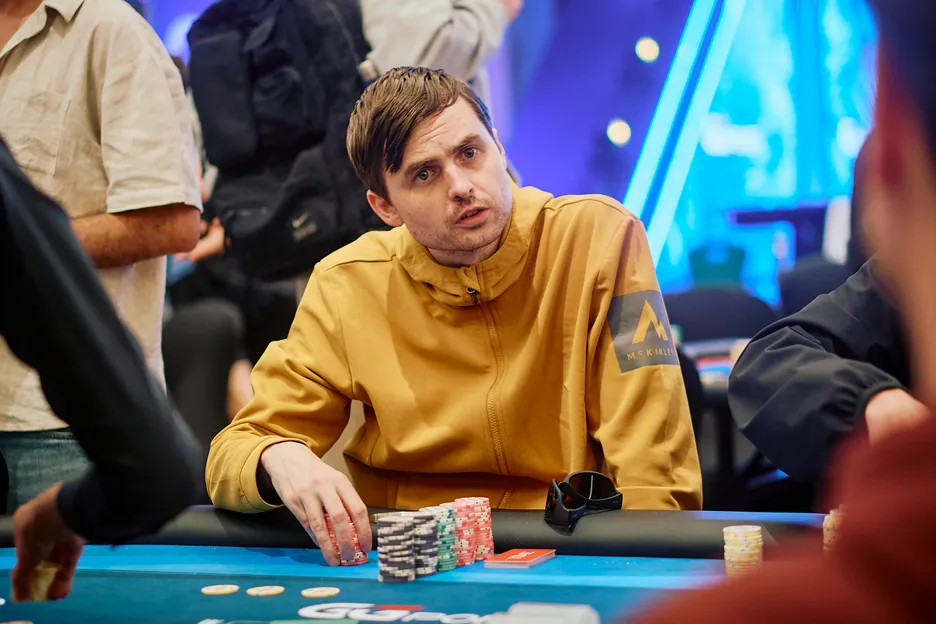 Martin Kabrhel has the chip lead after Day 2A, and he is only on his second bullet. 