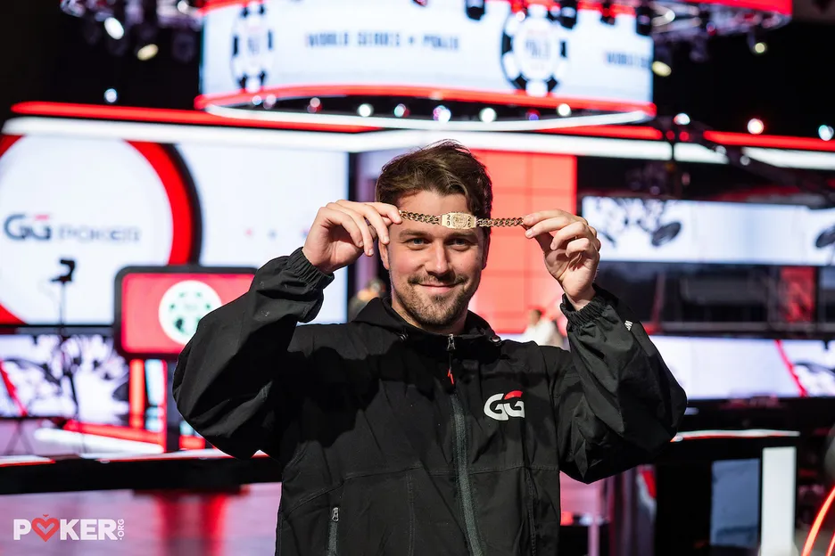 2026 WSOP $1,500 PLO 8 or Better champion Frederic Normand.