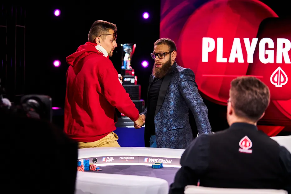 Rayan "Beriuzy" Chamas (left) says goodbye to Charles Kassin.