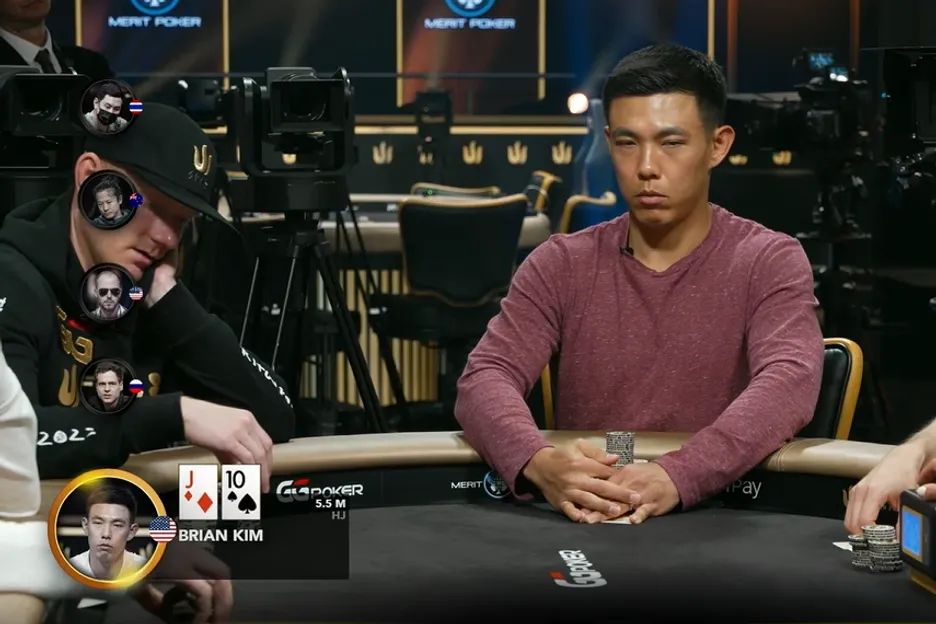 Brian Kim in action at the Triton Poker Series in Cyprus, 2023.