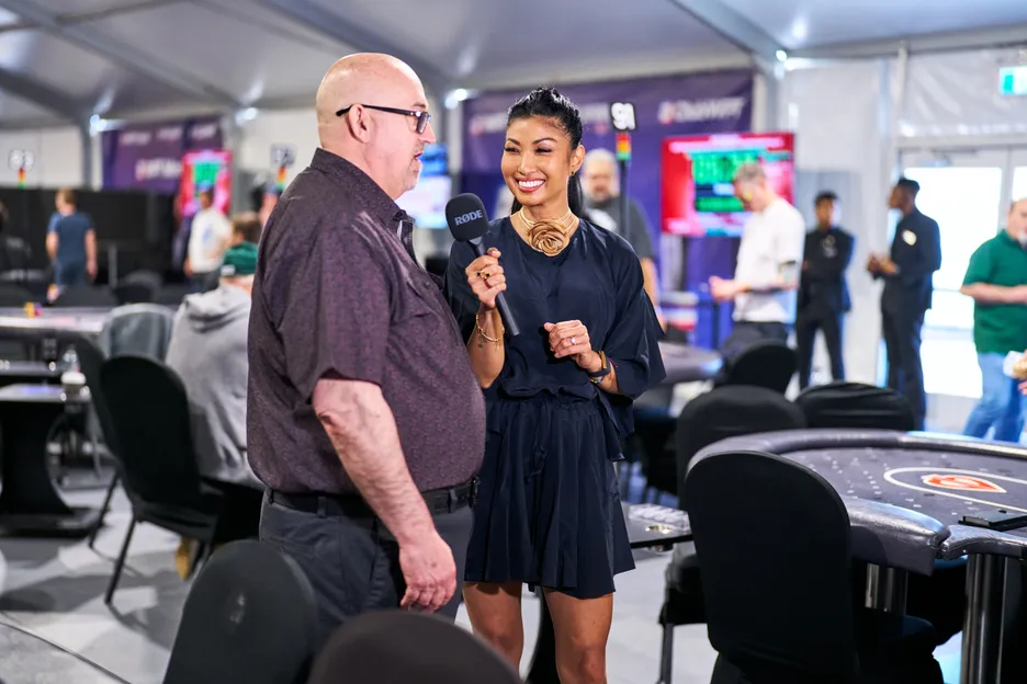 ClubWPT qualifier Mike Teixeira enjoys a moment of fame before Day 1C