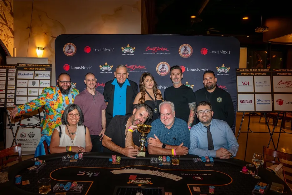 The winner's photo from last year's Cops 4 Kids charity poker tournament. 