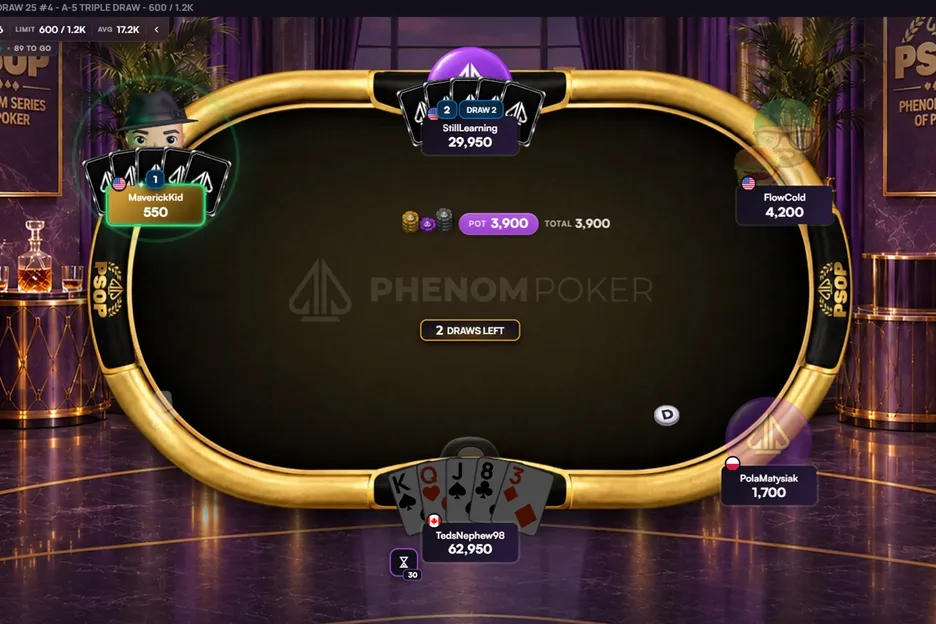 An incredible 190 entries turned out for Monday's A-5 Triple Draw event.