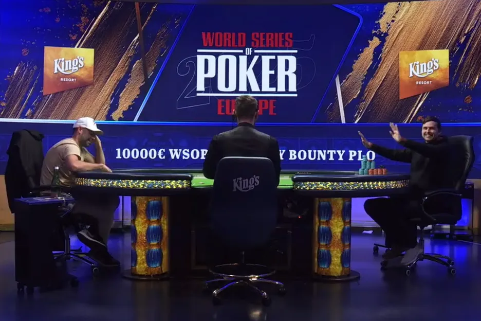 Kabrhel, right, played to the rail of supporters during the heads-up encounter.