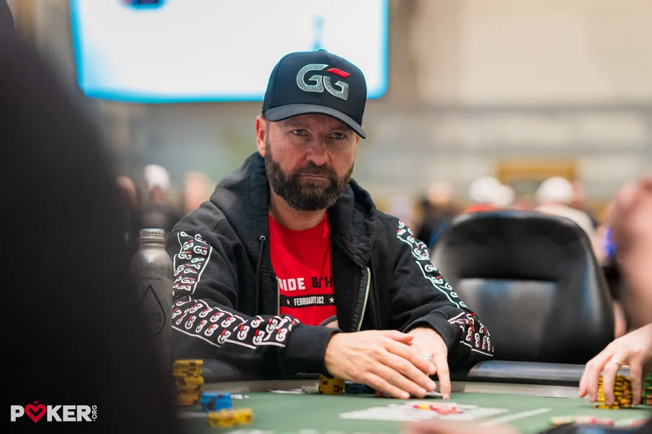 Daniel Negreanu ended Day 1 with a little under his starting stack.