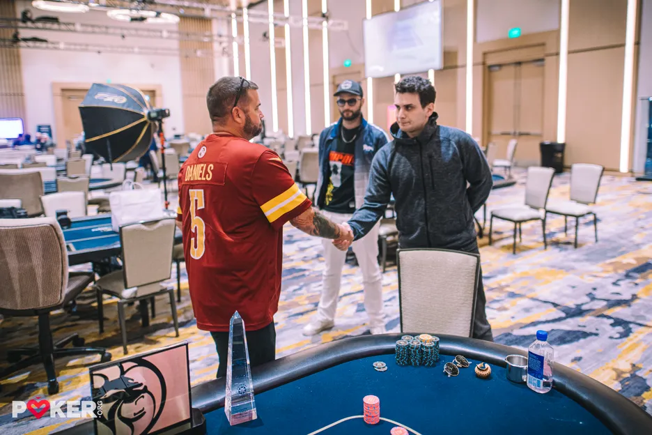 Anderson overcame Lucas Vergara's lead in a grueling heads-up battle. 