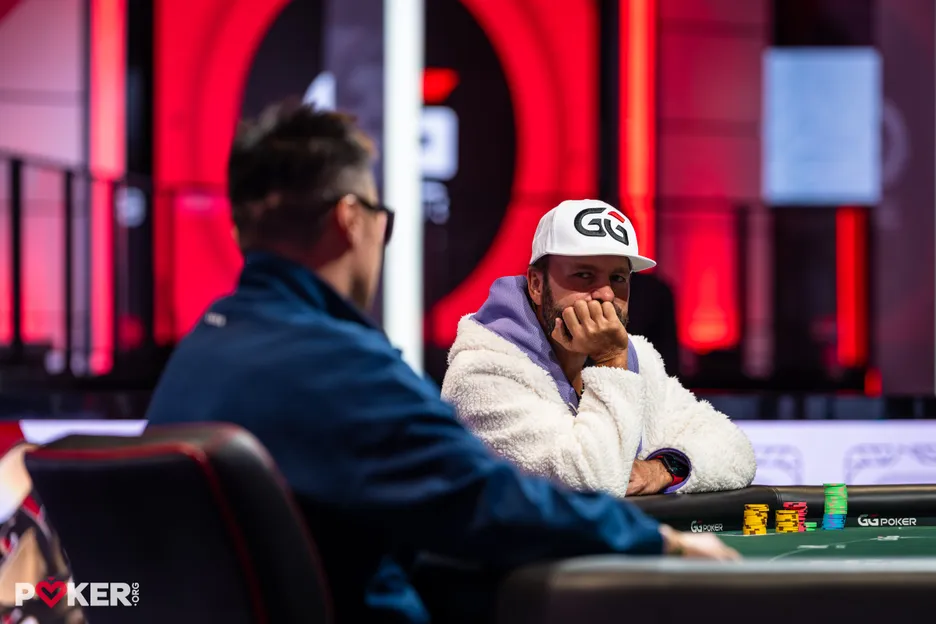 Negreanu had Ding all-in twice before losing on the river to a three-outer. 