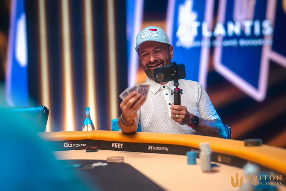 Negreanu got his first cash in a Triton event but couldn't make a run to the final table. 