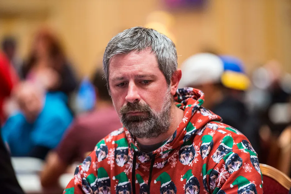 Justin Young was stung by the river card in two key pots.  