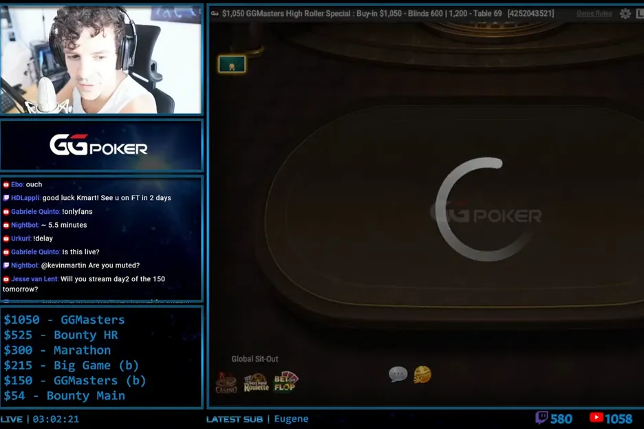 Kevin Martin was streaming when the outage hit.