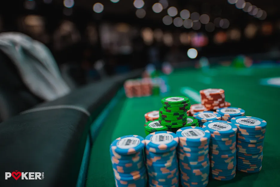 A pile of chips at the Main Event