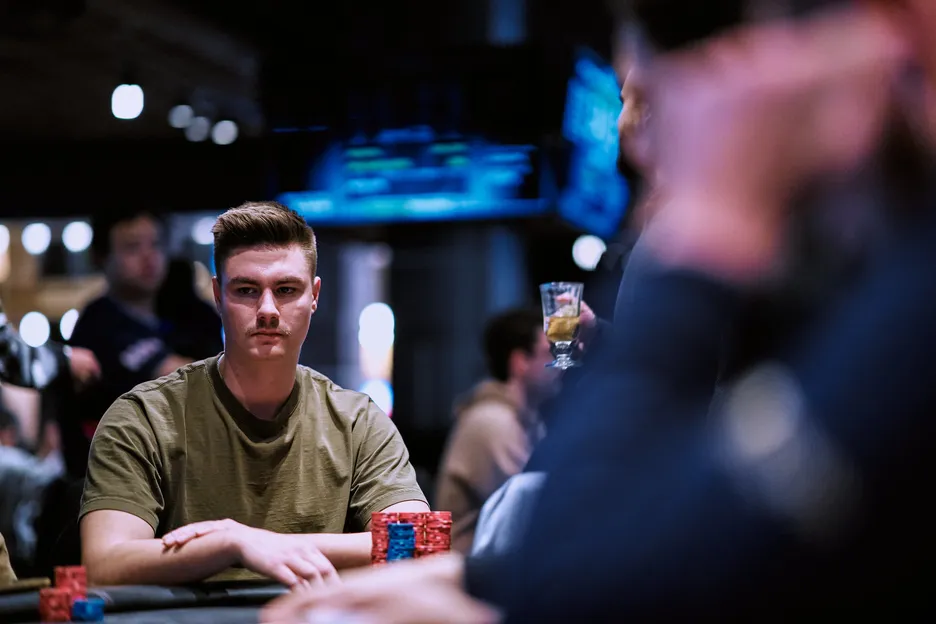 Day 1B chipleader Connor Daynard has the third biggest stack going into Day 3.