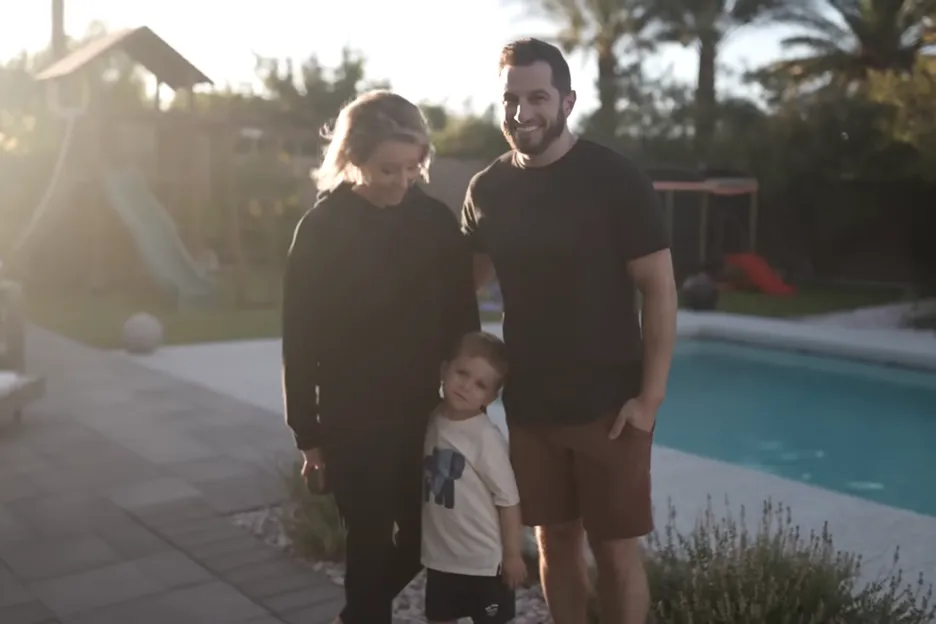 The Galfonds: Farrah, Spencer and Phil.