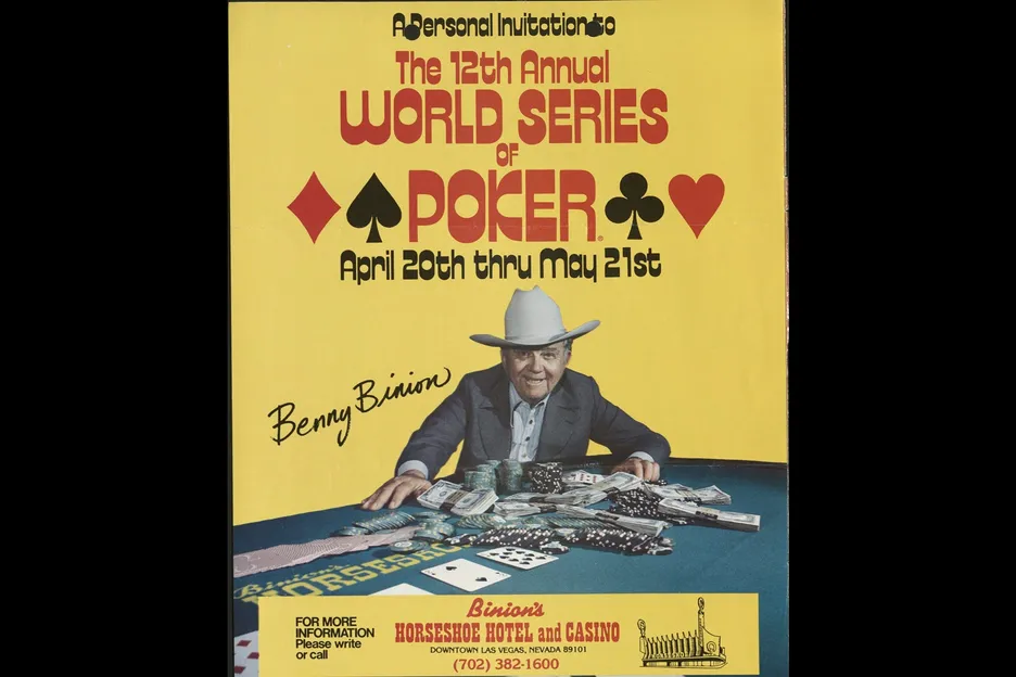 Benny Binion's mailer invitation to the 12th annual WSOP