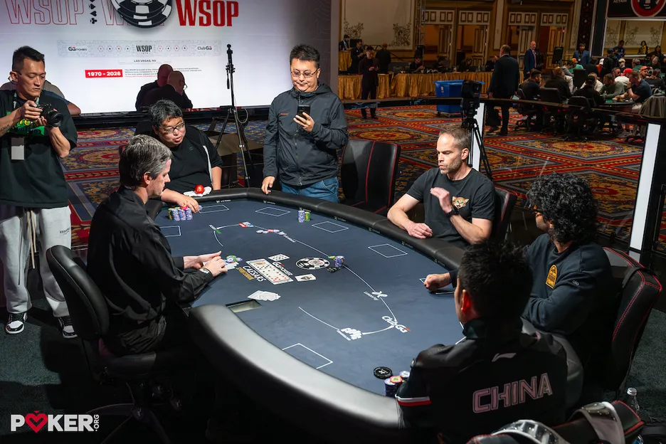 The $5,000 No-Limit Hold 'em final table was the first in the new WSOP arena