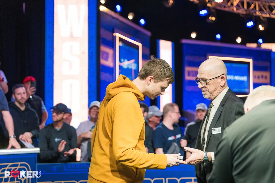 Kabrhel received a WSOP gold bracelet for his victory in the $1K Mini Main Event.