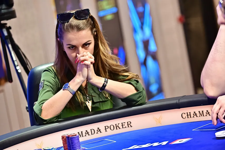 A bad beat sent Elena Litviniuk out in 4th. credit wpt/Tomas Stacha