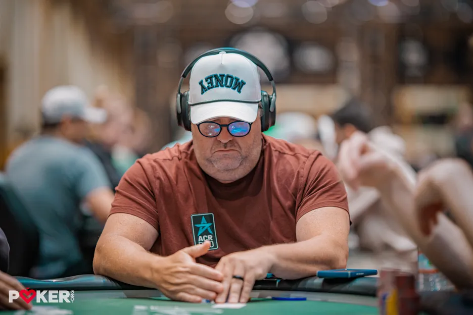 Chris Moneymaker playing (for a brief time) at the 2025 WSOP.