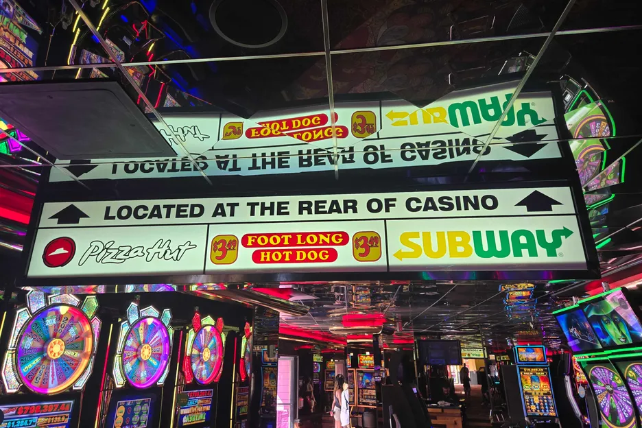 Casino Royale has one of the most famous cheap hot dogs in Las Vegas. 