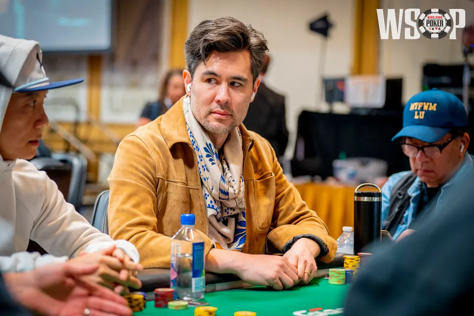 Galen Hall is sitting on a healthy chip lead.