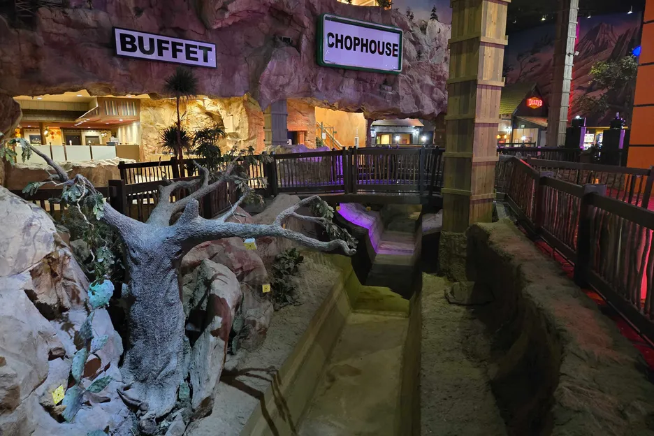 The buffet, chop house, and log flume are all closed. 