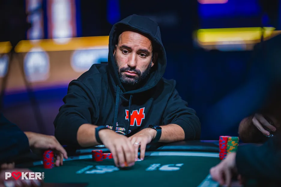 Joao Vieira is also fighting to survive with a short stack