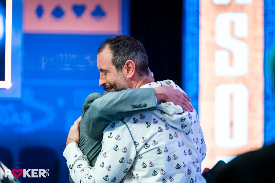 Jack Effel was in the building for a hug with the champ. 