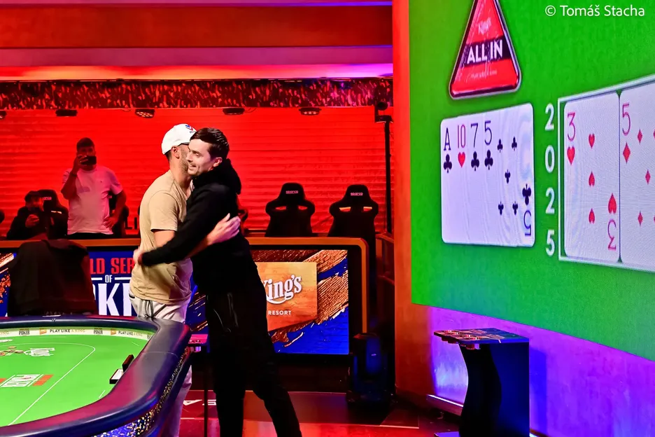 The hug came at last.