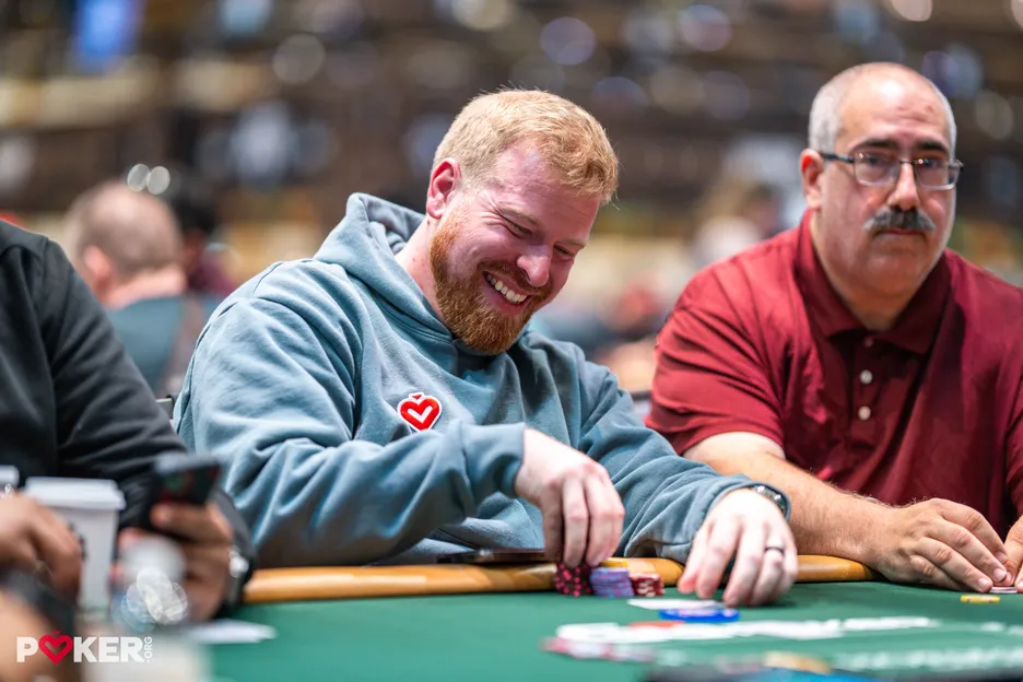Jeremy Geist went deep, rocking the PokerOrg badge.