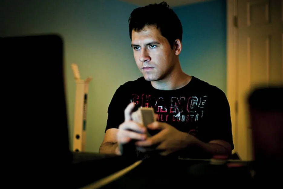 Cates, pictured in 2010, made his first millions playing online.
