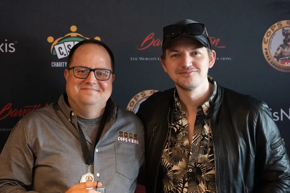 Krumme and Joey Ingram at the inaugural Cops 4 Kids x CSOP event