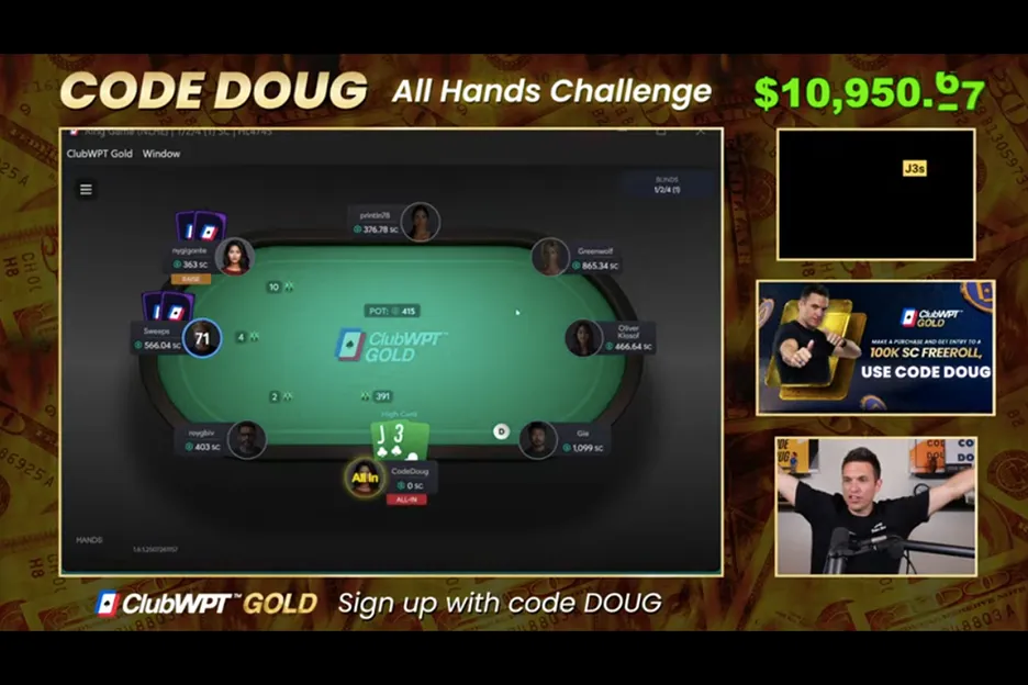Doug Polk completes the All Hands Challenge. 