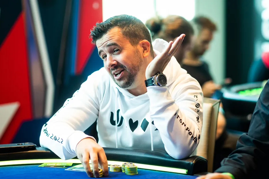 Andras Nemeth was covered by a small amount in the big hand against Rolle. 