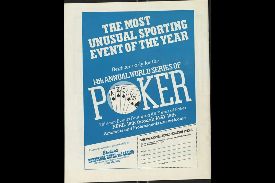 1983 WSOP magazine advertisement