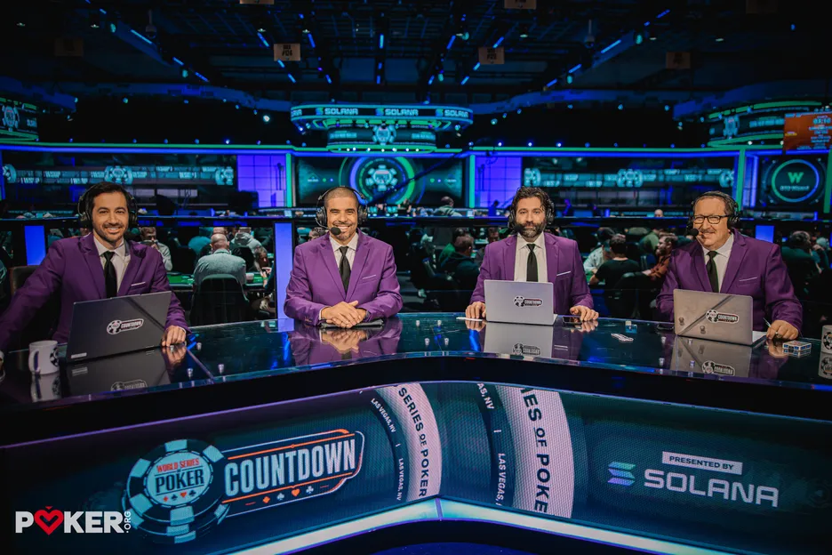 The WSOP Countdown Show looks a little more easy on the eyes in Solana purple. 