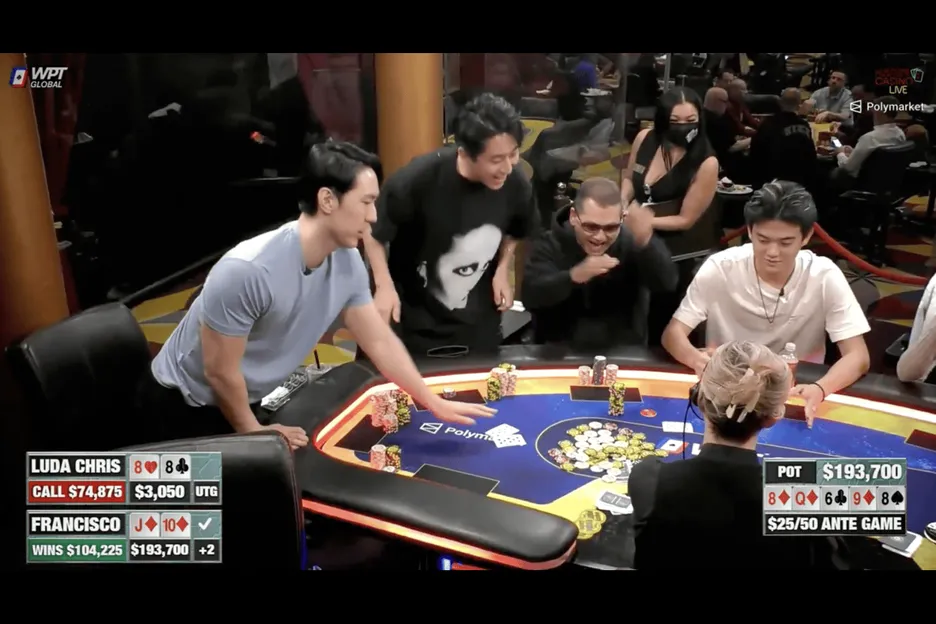 Francisco The Pro (third from the left) celebrates being on the right side of an insane cooler. 