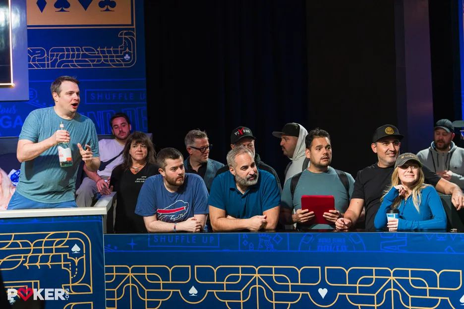 Crazy Mike Thorpe took a break from being loud during a tournament to being loud while watching one. 