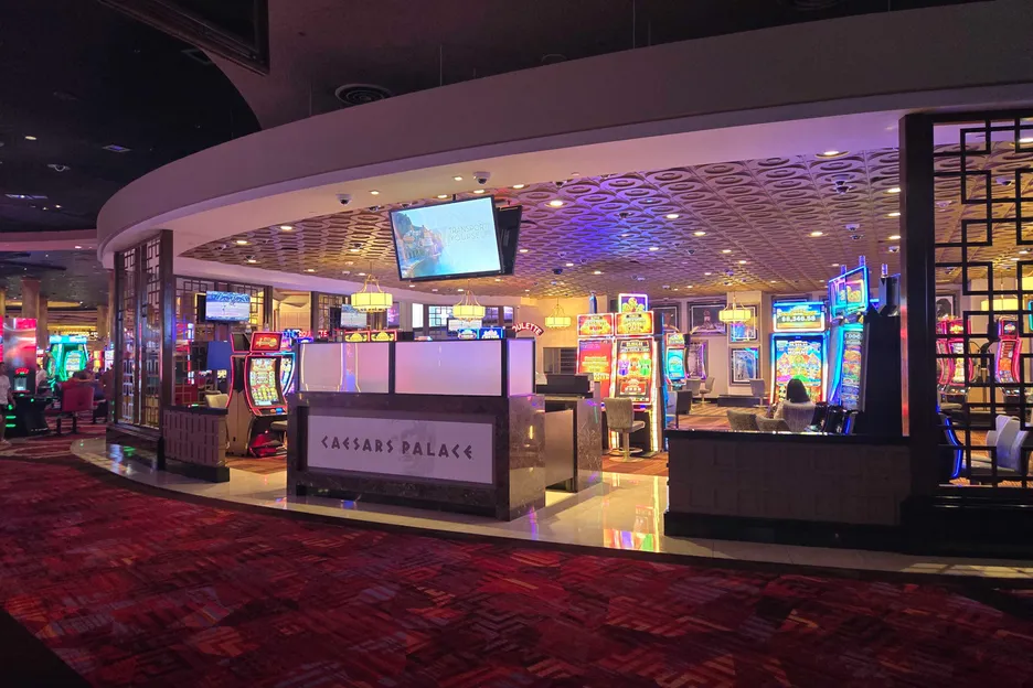 The old poker space at Caesars is now home to high-limit slots. 