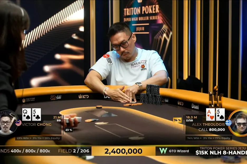 Victor Chong at Triton Poker final table.