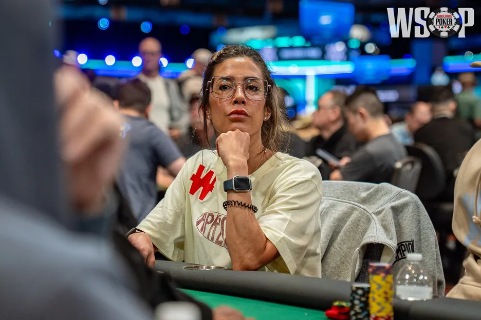 Leo Margets made the final table of the Main Event last year but her journey ended on Day 1A today.
