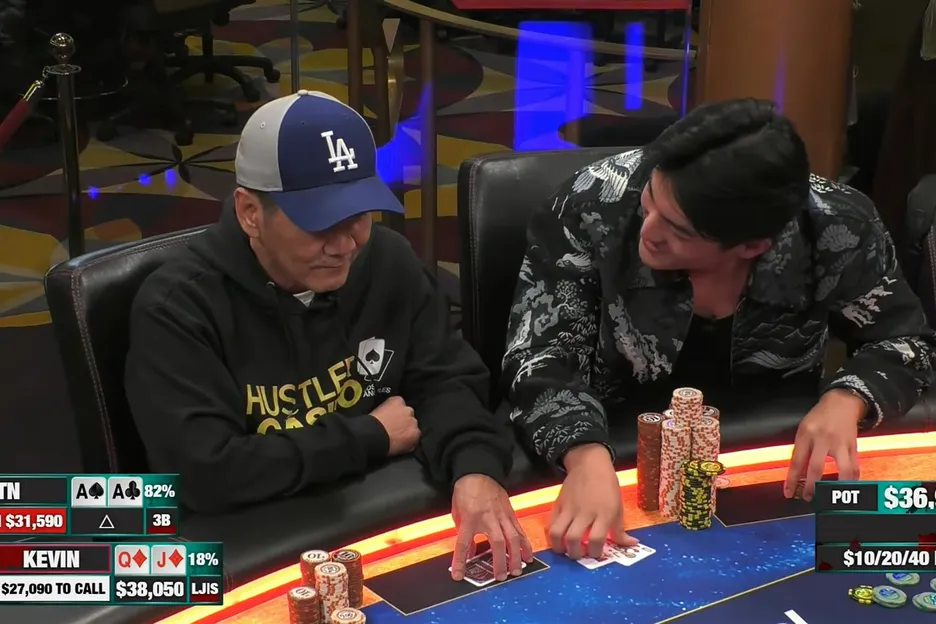 TN was playing $2/3 at Hustler Casino Live on Monday before winning the $5K freeroll to play on the live stream. 