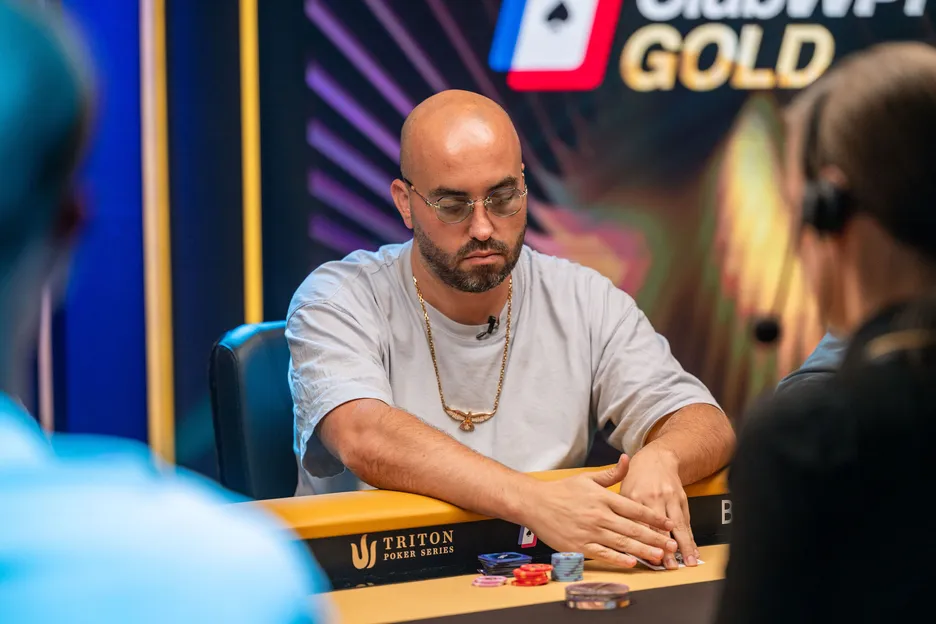 Bryn Kenney on his second bullet at the $200K Triton Poker Invitational.