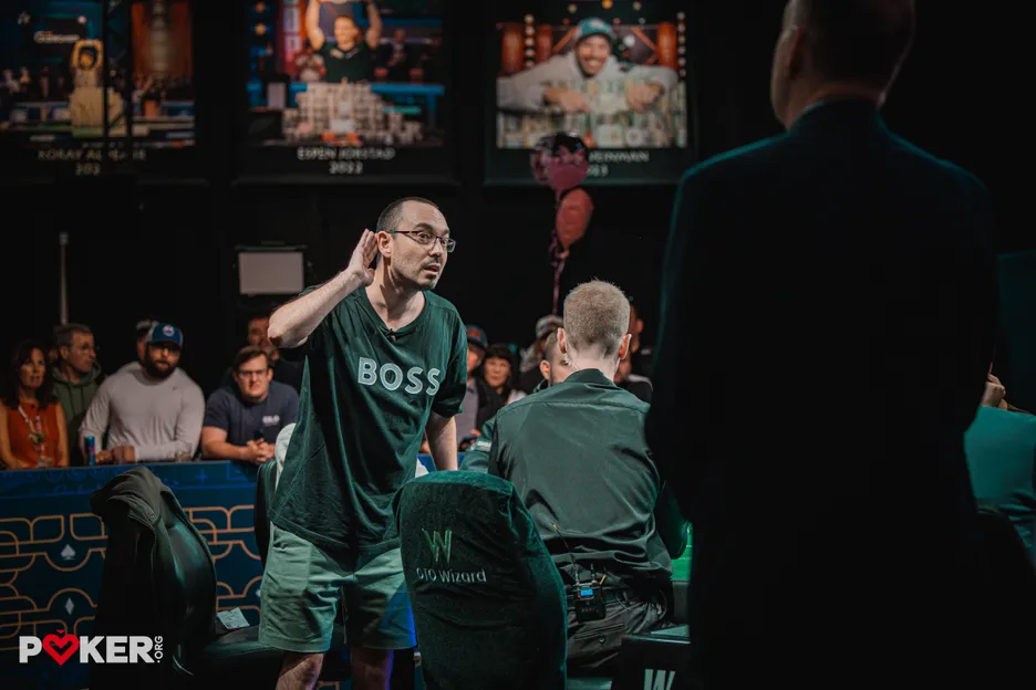 Will Kassouf played his heel role to the max on Day 7 of the Main Event.