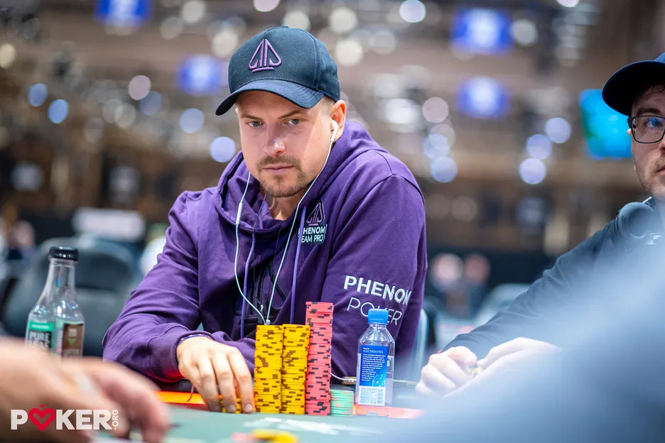 It's a fourth final table of the 2025 WSOP for Viktor Blom. credit Katerina Lukina