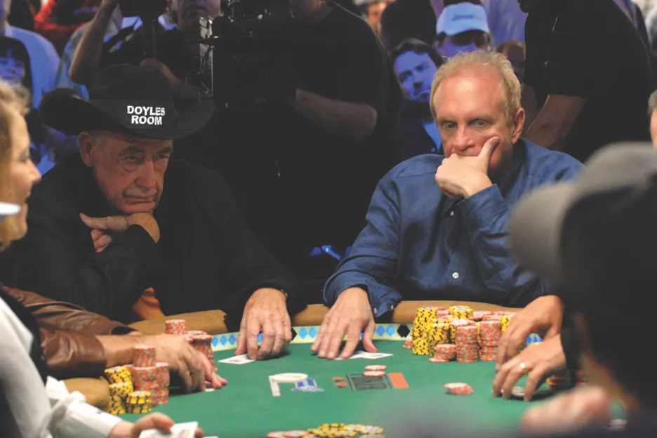 The late Chip Reese, right, with his great friend Doyle Brunson at the poker table
