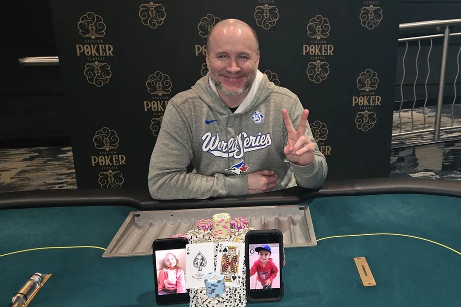 Mike must be getting used to posing for these