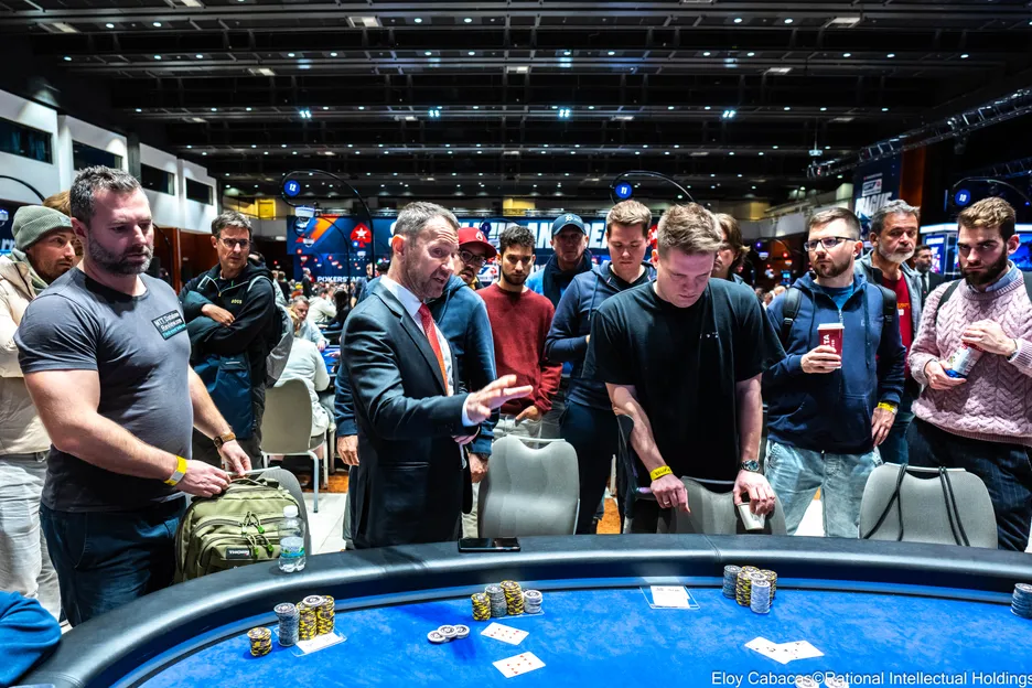 Toby Stone addressing an issue at EPT Prague. 