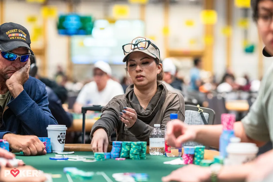 Linda Ngo didn't feel the pressure while under the lights on poker's biggest stage. 