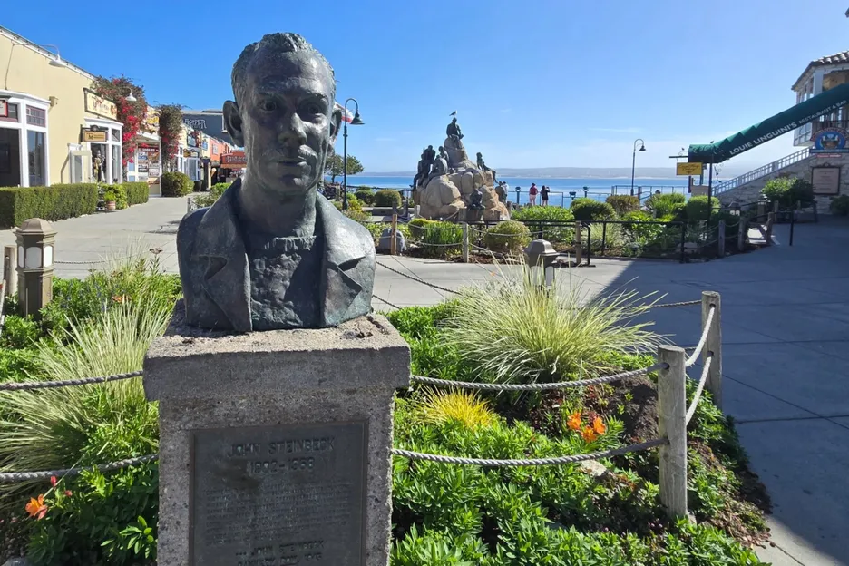 John Steinbeck bust in Monterey, California